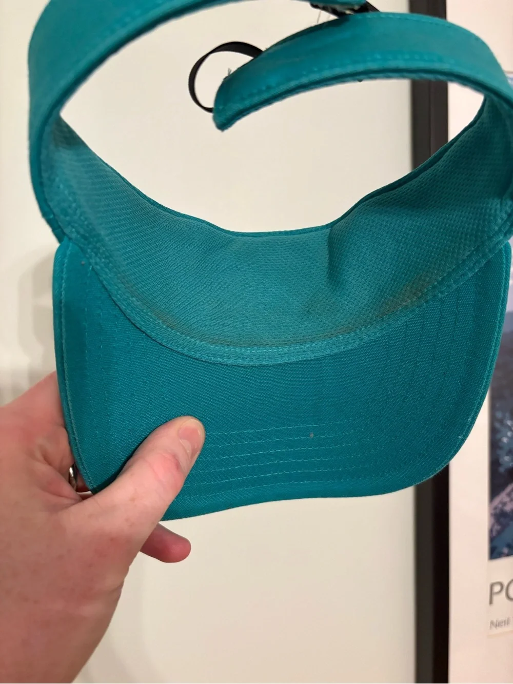 Vintage Patagonia Adjustable Visor Teal Blue Outdoor Hiking Trail Hat One Size
